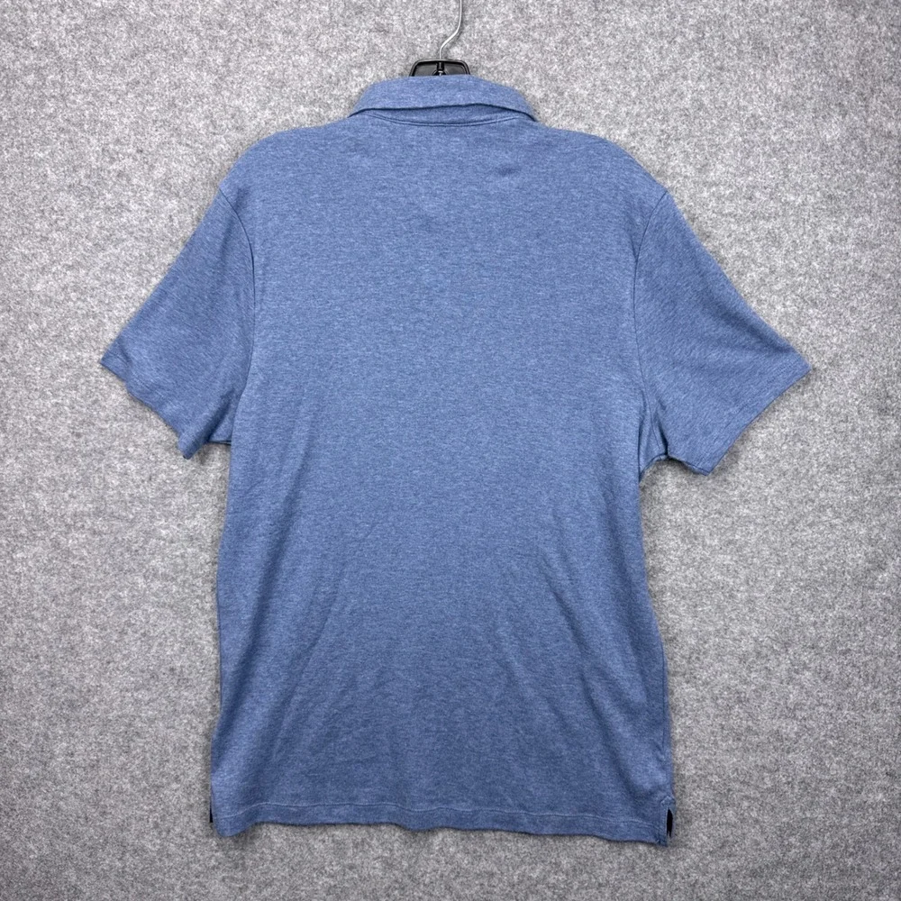 Banana Republic Mens Luxe Touch Performance Polo Shirt Blue Heather Large NWT